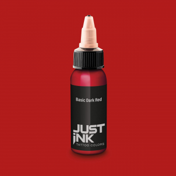 REACH-konforme Just Ink Tätowierfarbe, Basic Dark Red, 30ml (Grundfarbton Dunkelrot)